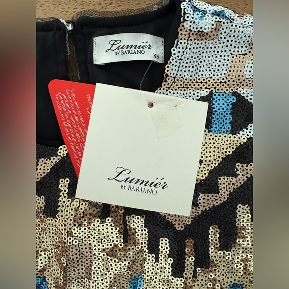 Sequin Patterned Dress - Multicolor - Picture 4 of 8